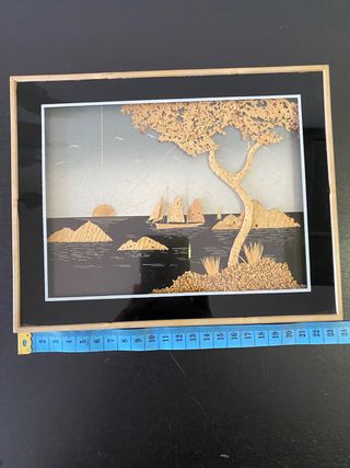 Quadretto vintage sughero anni 70