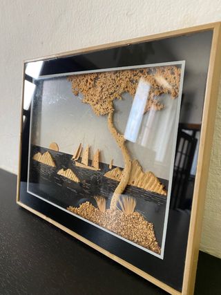 Quadretto vintage sughero anni 70