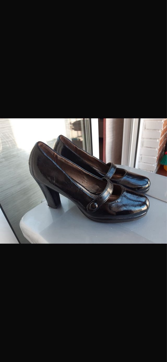 Zapatos Natural Moda Negros Talla 35