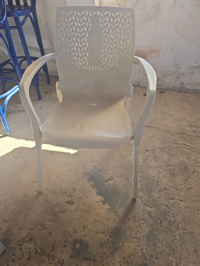 Silla Coca-Cola Terraza Plástico Blanca