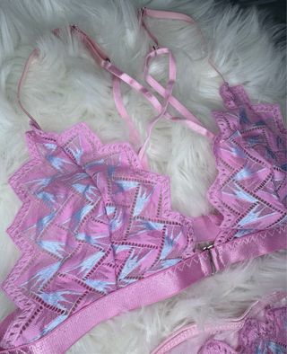 Conjunto lencería rosa talla M