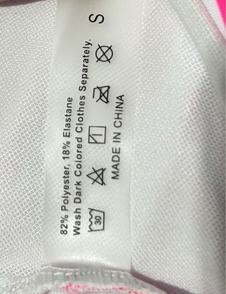 Traje de baño rayas rosa y blanco Talla S