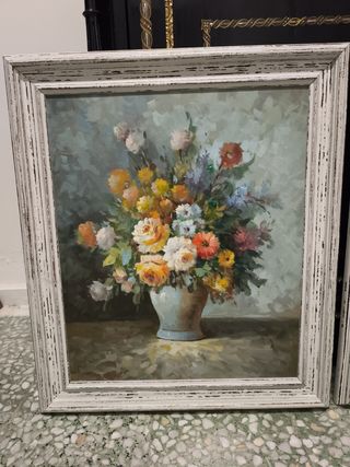 2 fiori Quadri ad olio
