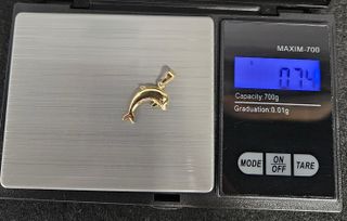 Colgante de Oro 18K, Delfín, 0,74gr, 2cm