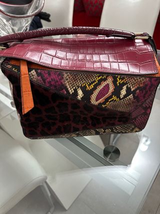 Bolso Puzzle Piel Estampada Multicolor