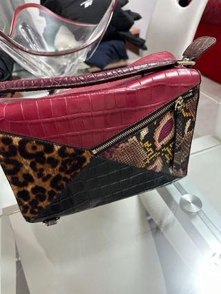 Bolso Puzzle Piel Estampada Multicolor