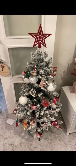 Árbol Navidad Nevado 1,35m Leroy Merlin