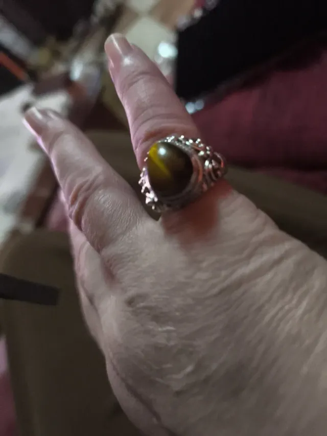 Anillo Plata Ley Ojo de Tigre