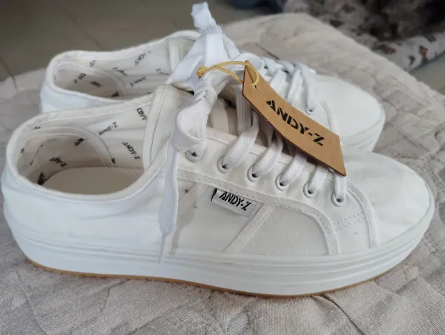 Zapatillas Z-DY tela blancas