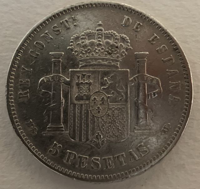 MONEDA DE ALFONSO XII 1885 (86) MSM. Duro de Plata