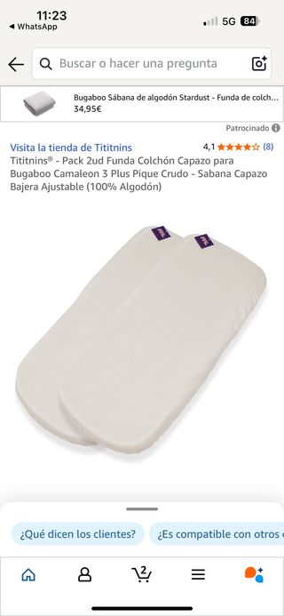 Funda Colchón Capazo Bugaboo Camaleon 3