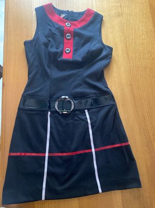 Mini abito nero e rosso