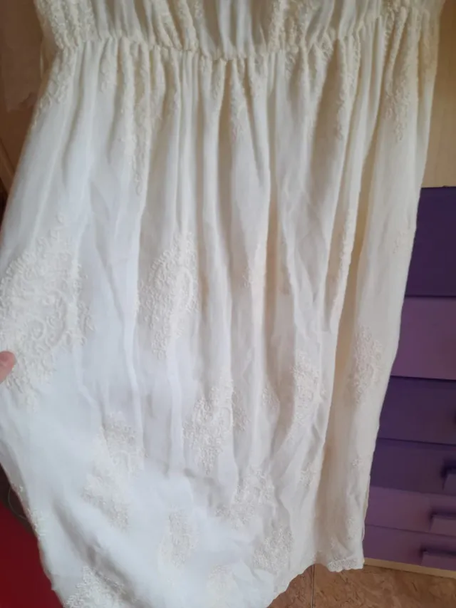 Vestido Zara largo bordado