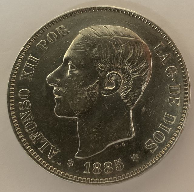 MONEDA DE ALFONSO XII 1885 (87) MSM. Duro de Plata