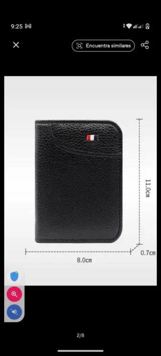 Billetera de piel negra