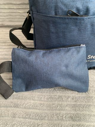 Set 3 Piezas mochila, bolso, NUEVOS - Azul