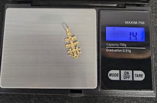 Colgante de Oro 18K, Cruz Caravaca, 1,4gr, 3cm