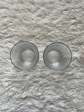 Set 2 bicchieri in vetro texture nido d’ape