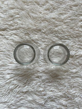 Set 2 bicchieri in vetro texture nido d’ape