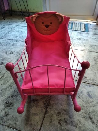 Cuna grande para muñeca de metal