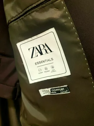 Traje Zara Granate T.54 Pantalón 46