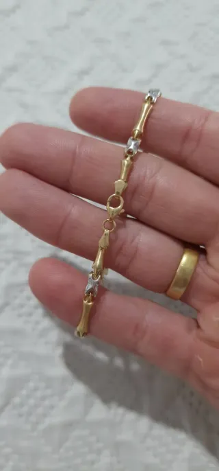 Pulsera Oro 18k bicolor
