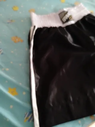 Pantalón de boxeo Farabi negro y blanco ,