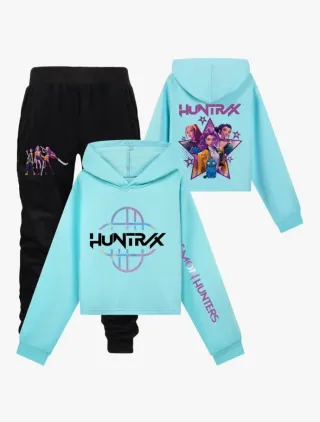 2 Chándal Guerreras kpop Huntrix Niños Negro y Ros