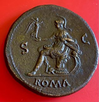 Moneda Romana Bronce Nerón Auténtica 1ª Centuria