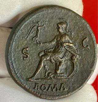 Moneda Romana Bronce Nerón Auténtica 1ª Centuria