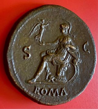 Moneda Romana Bronce Nerón Auténtica 1ª Centuria