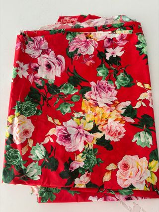 Retal popelín estampado flores