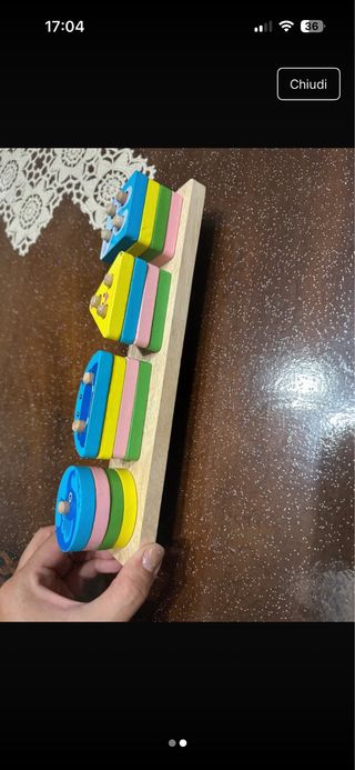 Gioco in legno forme animali