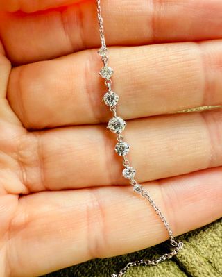 Pulsera 14K Lab Diamantes 1 ct - No es Moissanites