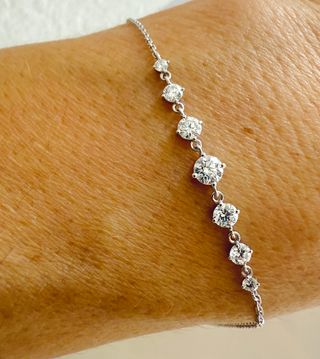 Pulsera 14K Lab Diamantes 1 ct - No es Moissanites