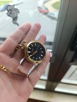 Reloj de bolsillo Elite dorado y negro