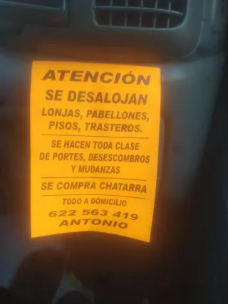 Desescombros mudanzas portes ect