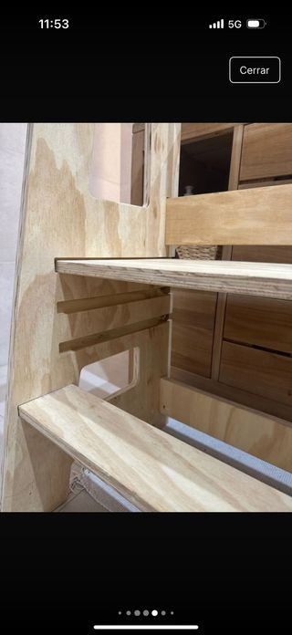 Torre doppia in legno Montessori