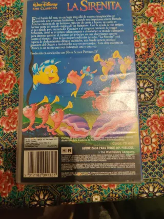 Lote 3 Películas VHS Disney Clásicos