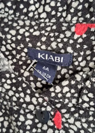 Abito Kiabi 6 anni fantasia cuori rossi