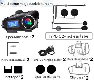 2 Intercomunicadores Moto Bluetooth 500 Metros