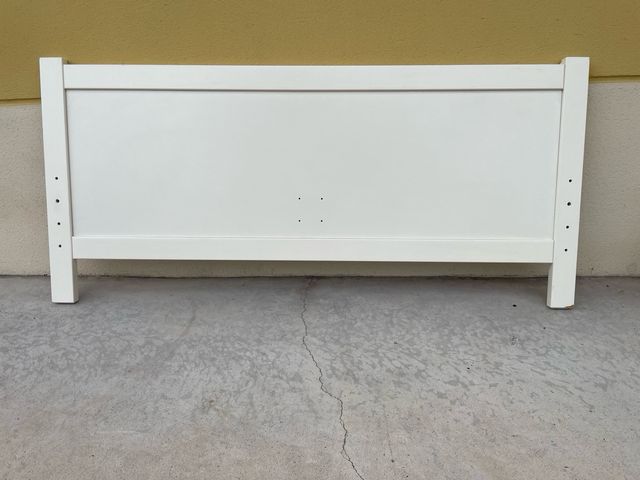 Cabecero de cama blanco madera 90-105