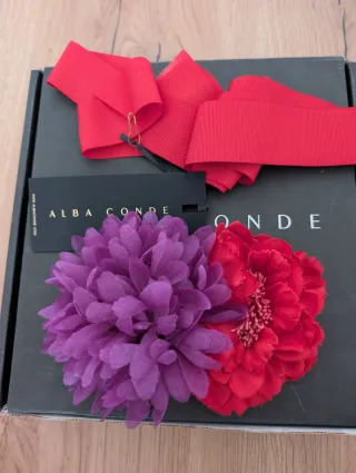 Cinturón/Tocado Fiesta Alba Conde Rojo/Morado