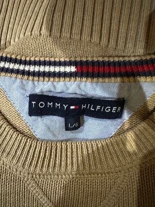Jersey Tommy Hilfiger Beige Bordado