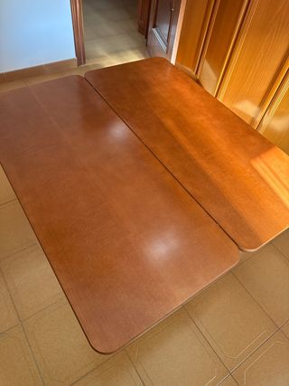 Mesa extensible antigua madera
