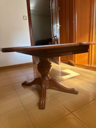 Mesa extensible antigua madera