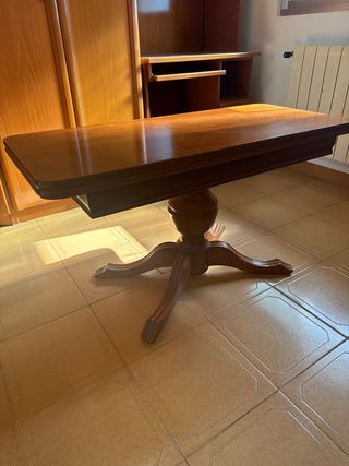 Mesa extensible antigua madera