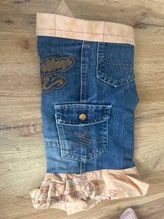 Vestitino cane jeans e stoffa