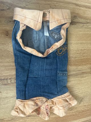 Vestitino cane jeans e stoffa