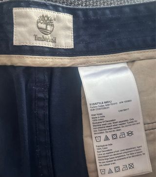 Chinos Timberland Azul XL 38 cinturón 45 cm